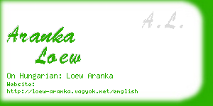 aranka loew business card